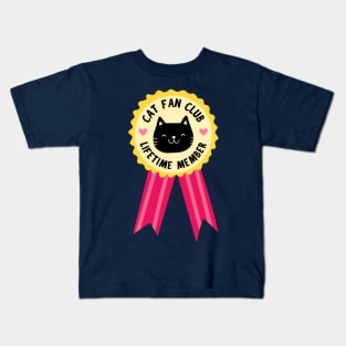 Cat fan club - lifetime member Kids T-Shirt
